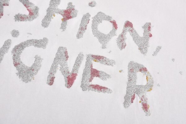 Balenciaga gold sand glitter print short sleeve