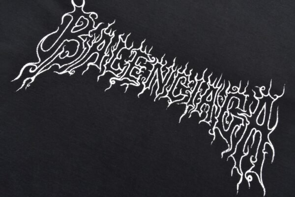Balenciaga flame Sanskrit letter print short sleeve