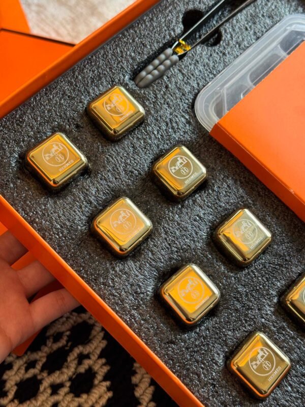 Hermes metal ice cubes