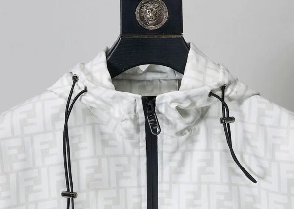 FENDI hoodie white hooded coat
