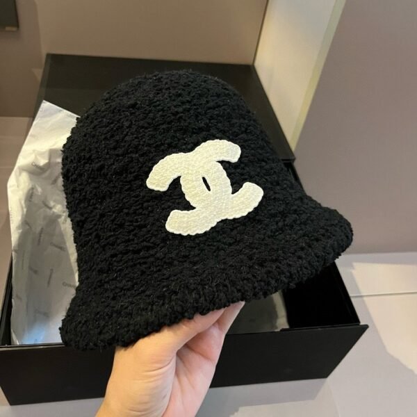 chanel original lamb wool bucket hat 57cm