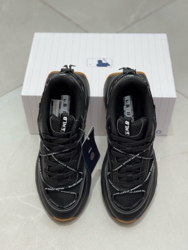 MLB chunky runner Running shoes black raw rubber strap