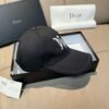 Dior new baseball cap embroidery pure cotton fabric + head layer cowhide