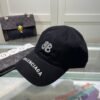 Balenciaga embroidered baseball cap Black White Gray