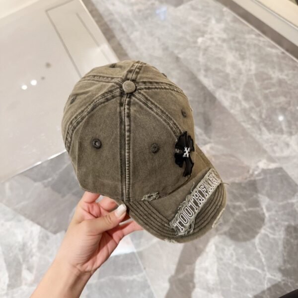 Chrome Hearts original made old ripped baseball caps
