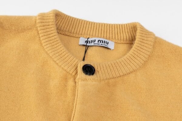 Miumiu original crewneck cardigan knit coat