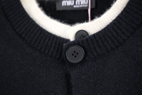 Miumiu sweater fake two-piece wool cardigan