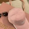 miumiu embroidered baseball cap