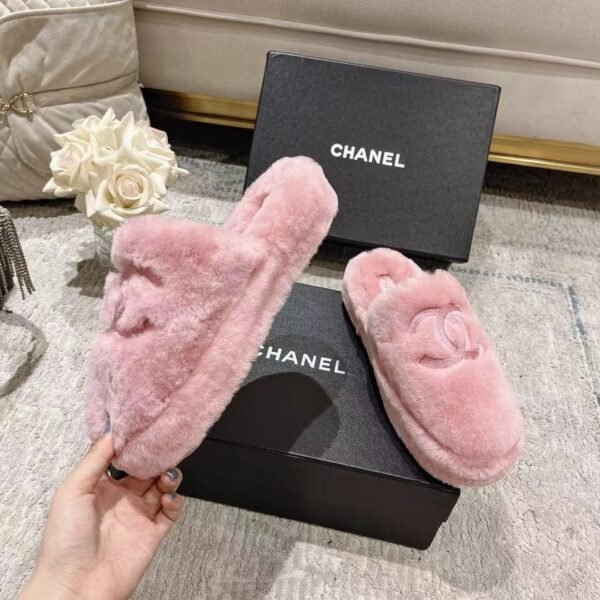 Chane Wool slippers pure fur all lamb wool