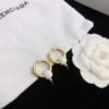 Balenciaga new stud brass plated 18k gold