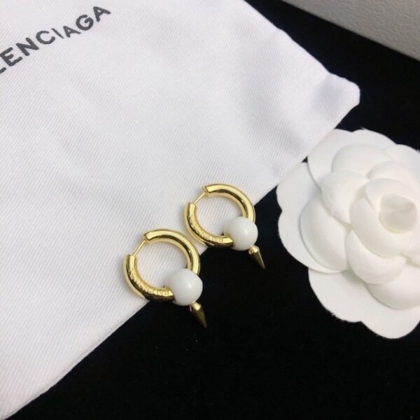 Balenciaga new stud brass plated 18k gold
