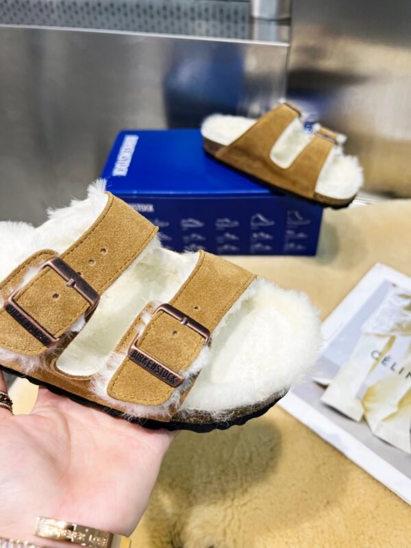 birkenstock original wool slippers imported mercerized cowhide suede upper