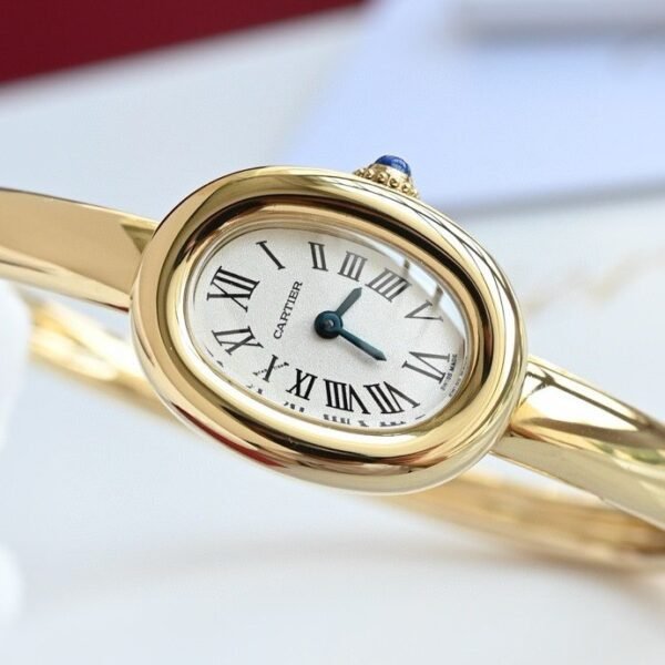 Cartier new bathtub bracelet watch 18k gold