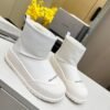 Balenciaga sheepskin all-in-one snow boots white