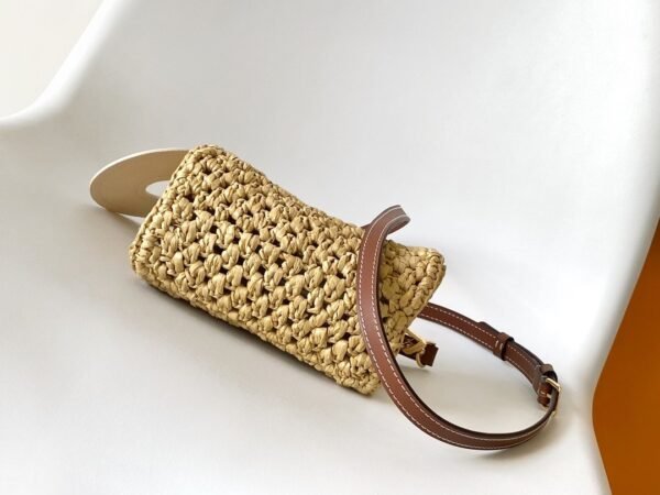 Louis Vuitton top original single Raffia nano speedy handbag