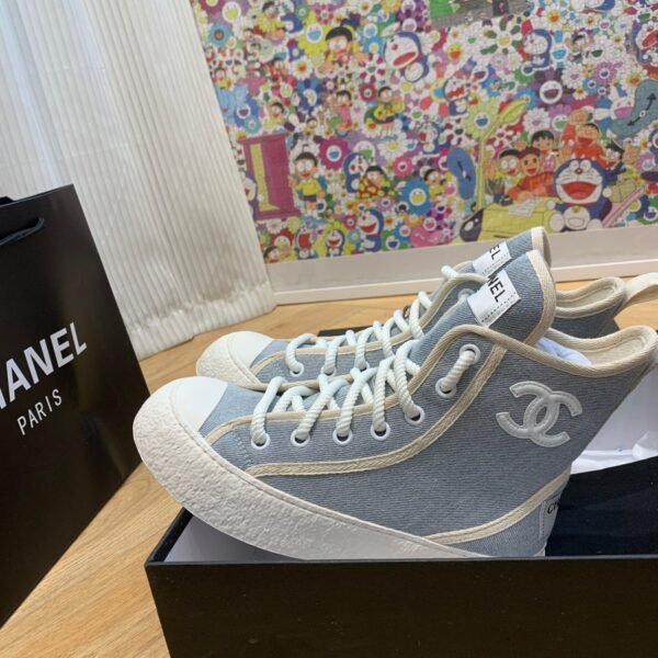 Chanel original new canvas boots