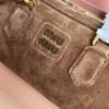MiuMiu top layer suede calfskin bowling bag 22×10.5×7.5 cm
