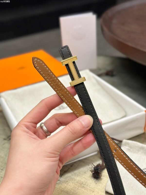 Hermes focus buckle & reversible leather strap 13mm