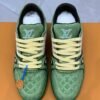 Louis Vuitton & tyler trainer green embossed shoes