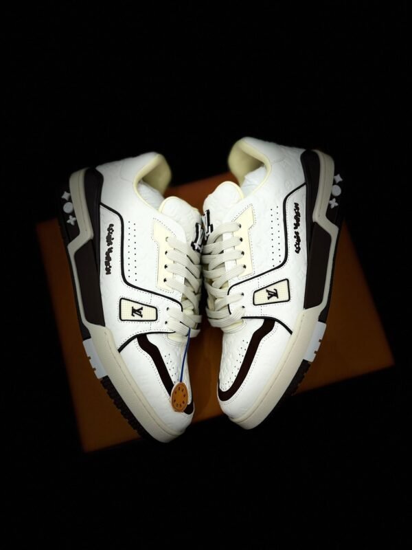 Louis Vuitton & tyler trainer WHITE embossed shoes