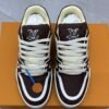LOUIS VUITTON & TYLER TRAINER BROWN EMBOSSED SHOES