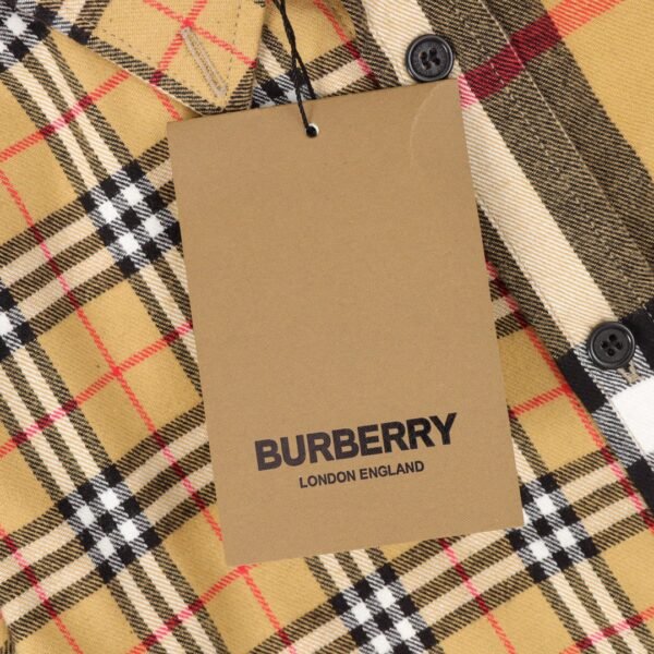 burberry double-brushed striped pair check classic shirt