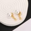 YSL classic pearl stud earrings