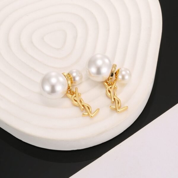 YSL classic pearl stud earrings
