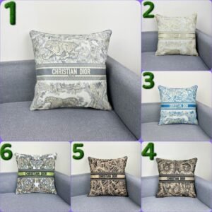 DIOR 50x50cm embroidered pillow Premium gift box packaging