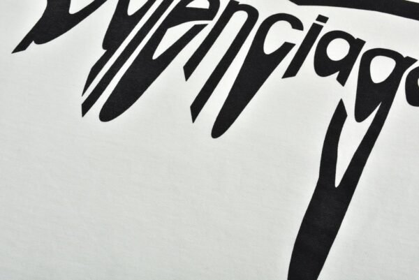 Balenciaga 1:1 melted letter print short-sleeved shirt 230g