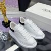 McQueen White shoes calfskin leather sneakers