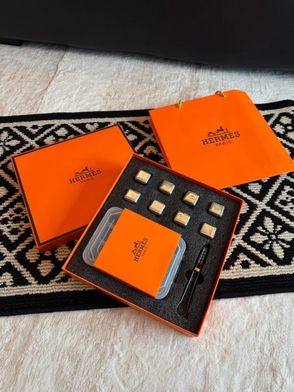Hermes metal ice cubes
