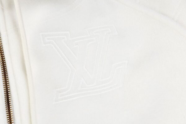 louis vuitton white wool jacket