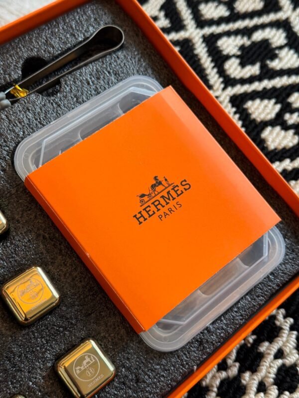 Hermes metal ice cubes