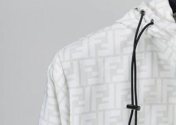 FENDI hoodie white hooded coat