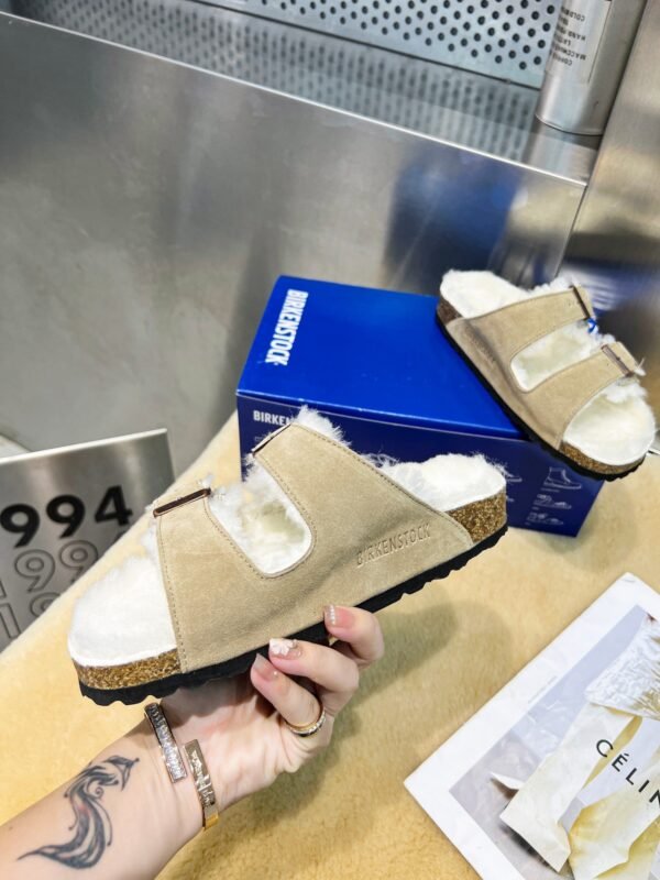 birkenstock original wool slippers imported mercerized cowhide suede upper