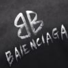Balenciaga washed lettered printed crew-neck hoodie
