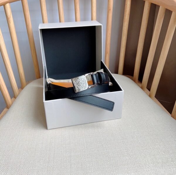 Loewe cowhide Belt anagram padlock pin width :2.0cm