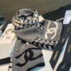 Chanel cashmere scarf original single thousand bird check cashmere scarf The whole scarf is hand-knitted 38*190
