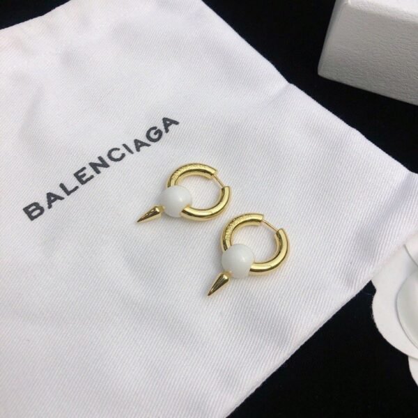 Balenciaga new stud brass plated 18k gold