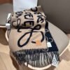Loewe handwritten logo double-sided graffiti scarf