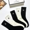 CHANEL original socks embroidery logo 5 sets