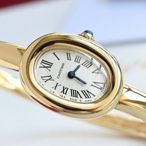 Cartier new bathtub bracelet watch 18k gold