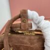MiuMiu top layer suede calfskin bowling bag 22×10.5×7.5 cm