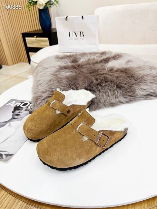 birkenstock original wool slippers imported mercerized cowhide suede upper