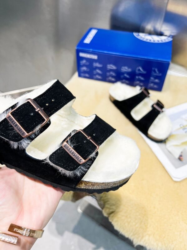 birkenstock original wool slippers imported mercerized cowhide suede upper