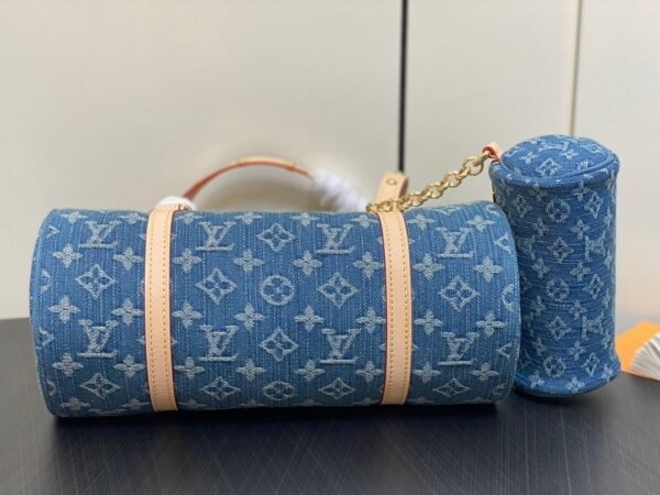 Louis Vuitton papillon denim bleu handbag