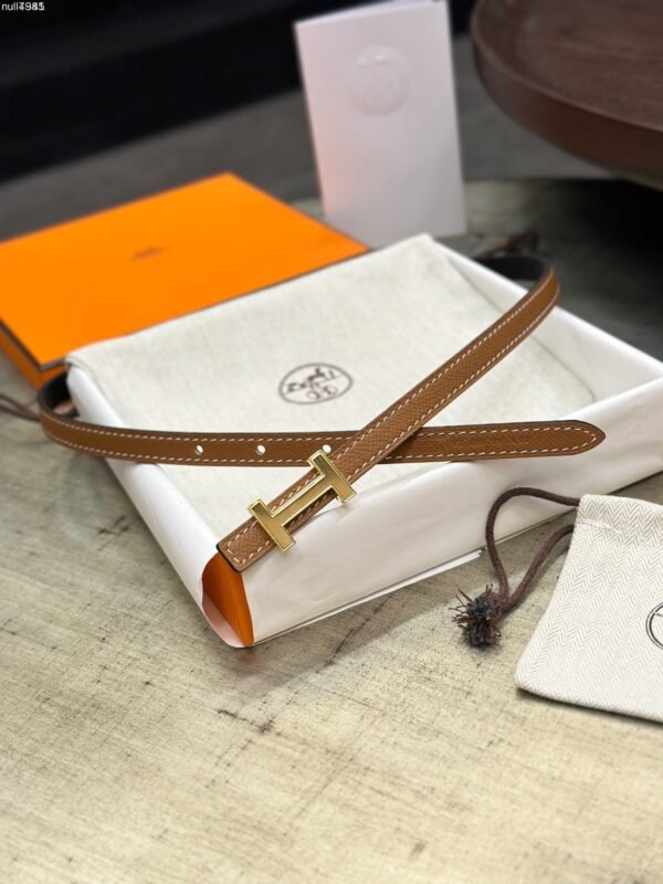 Hermes focus buckle & reversible leather strap 13mm