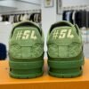 Louis Vuitton & tyler trainer green embossed shoes