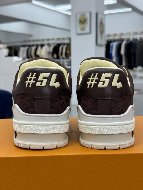 LOUIS VUITTON & TYLER TRAINER BROWN EMBOSSED SHOES